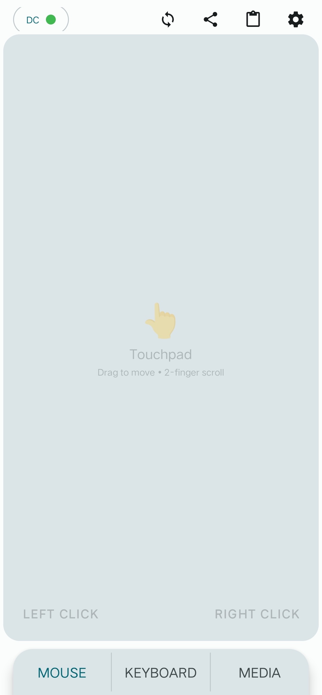 BlueKeys Mouse Interface